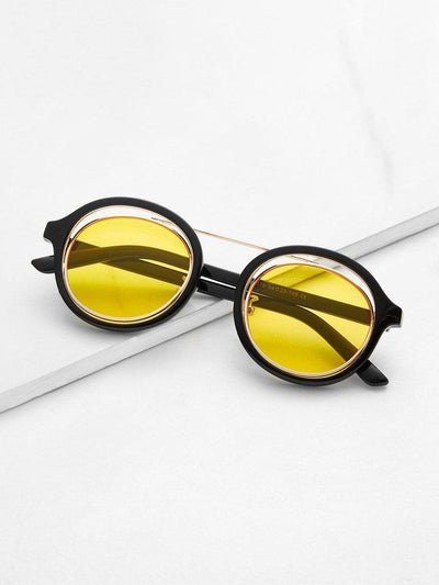 Double Frame Tinted Lens Sunglasses-accessories-Des Mess