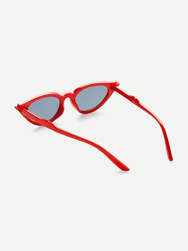 Cat Eye Flat Lens Sunglasses-accessories-Des Mess