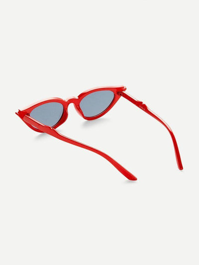 Cat Eye Flat Lens Sunglasses-accessories-Des Mess