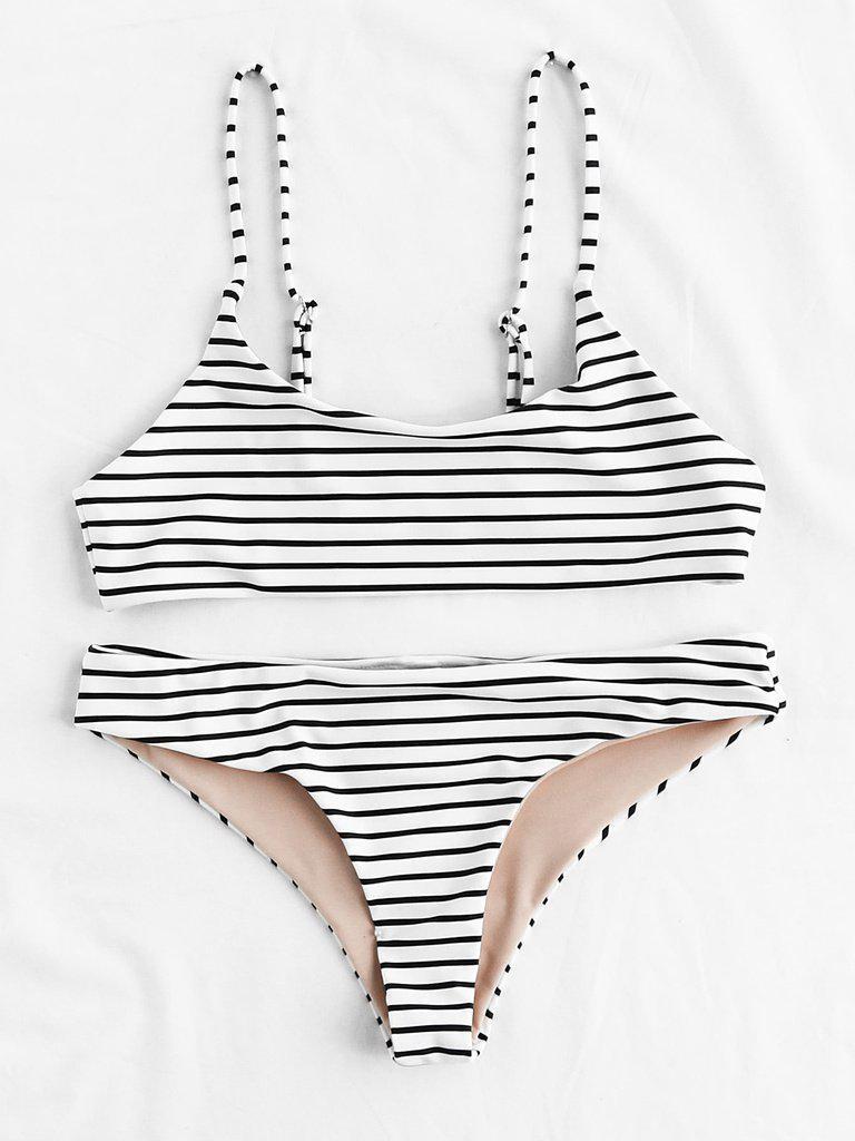 Striped Beach Bikini Set-swimwear-Des Mess