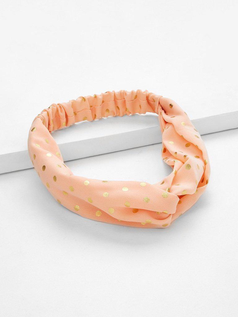 Polka Dot Twist Headband-hair-Des Mess