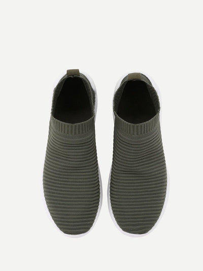 Knit Design Low Top Sneakers-shoes-Des Mess