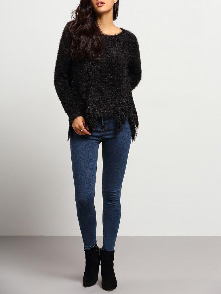 Skinny Denim Pants-bottom-Des Mess
