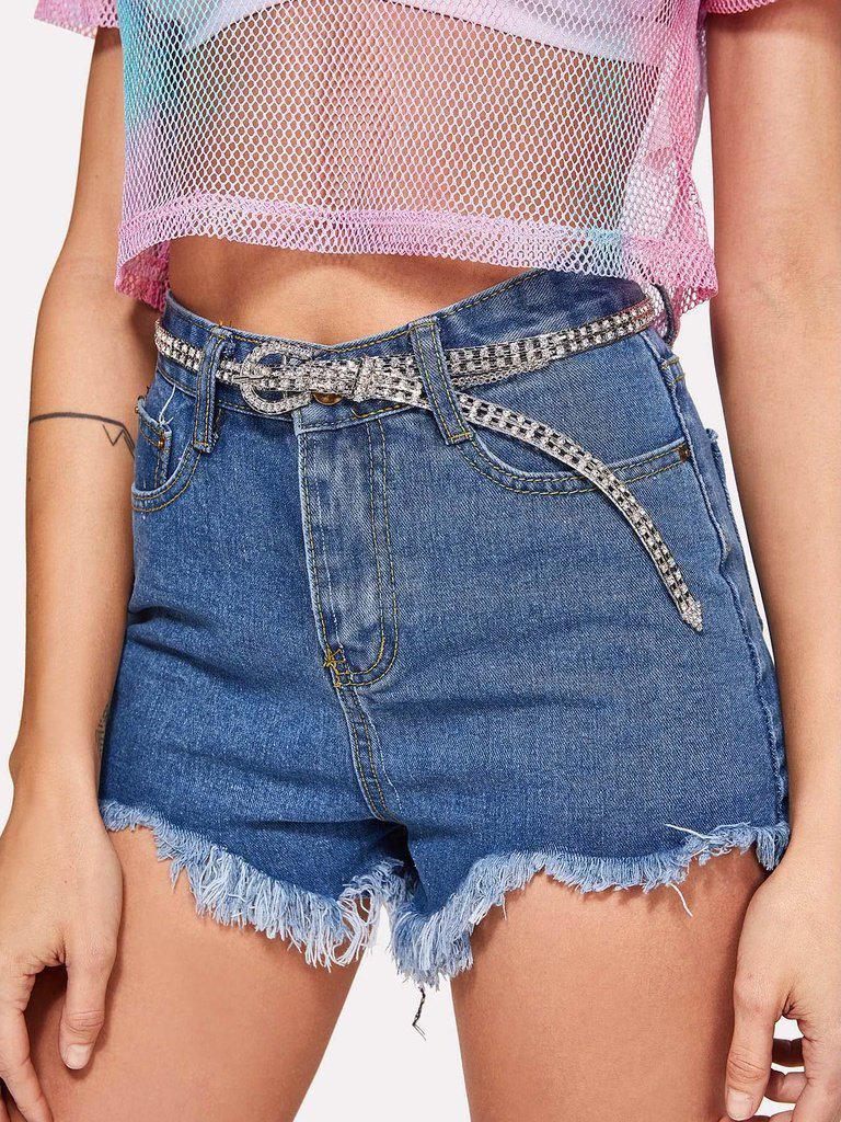 Double Row Rhinestone Skinny Belt-accessories-Des Mess