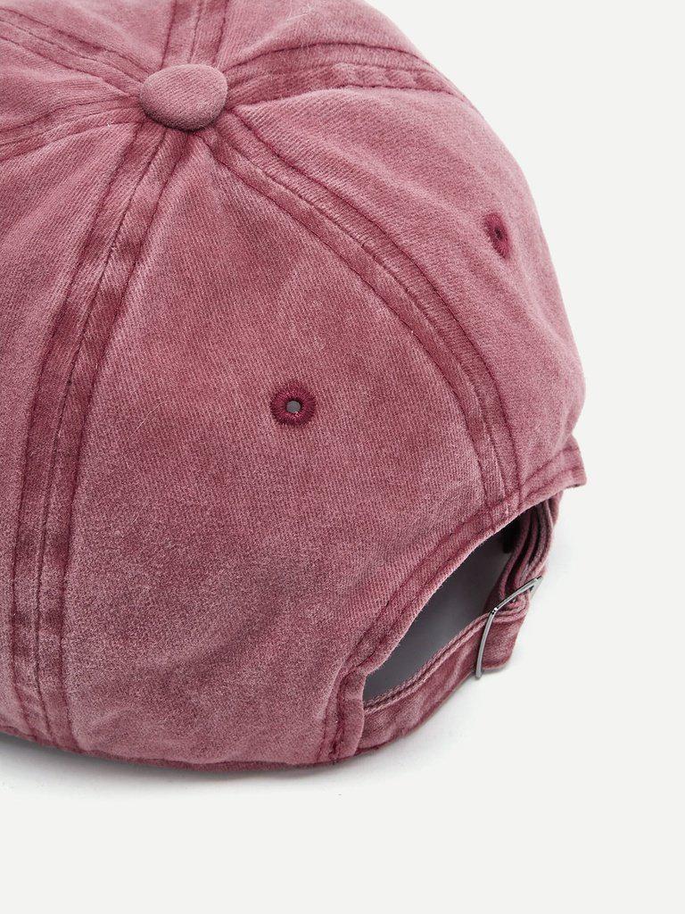Embroidered Hole Detail Baseball Cap-accessories-Des Mess