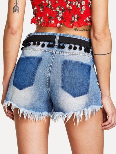 Pom Pom Fringe Design Belt-accessories-Des Mess