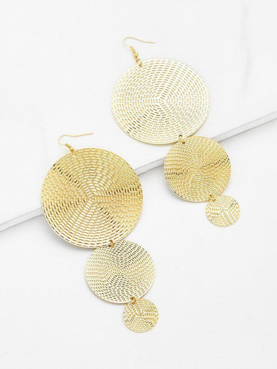 Layered Flake Drop Earrings-jewelry-Des Mess