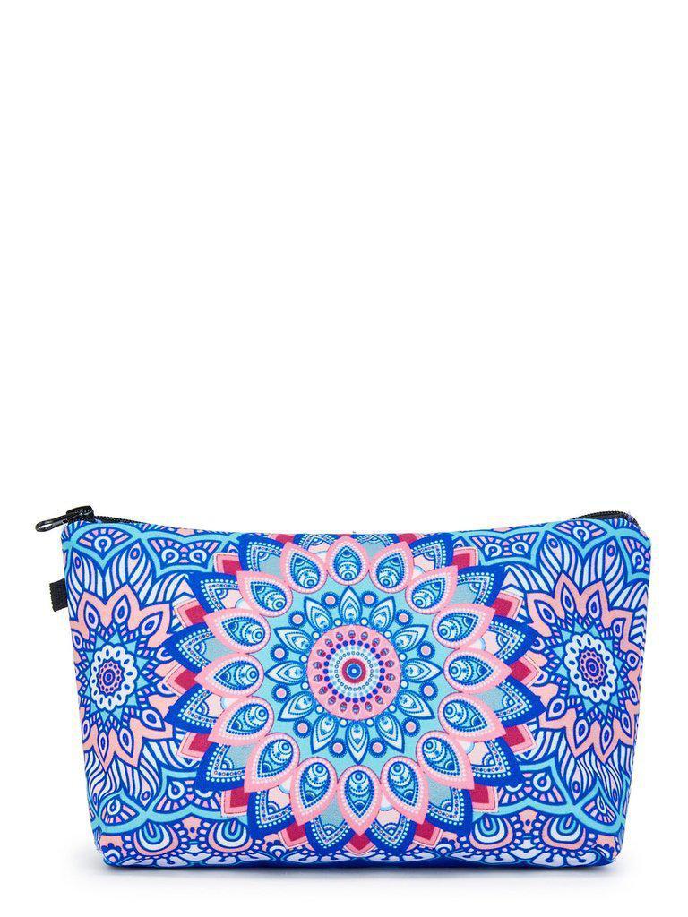 Graphic Print Zipper Pouch-makeup-Des Mess
