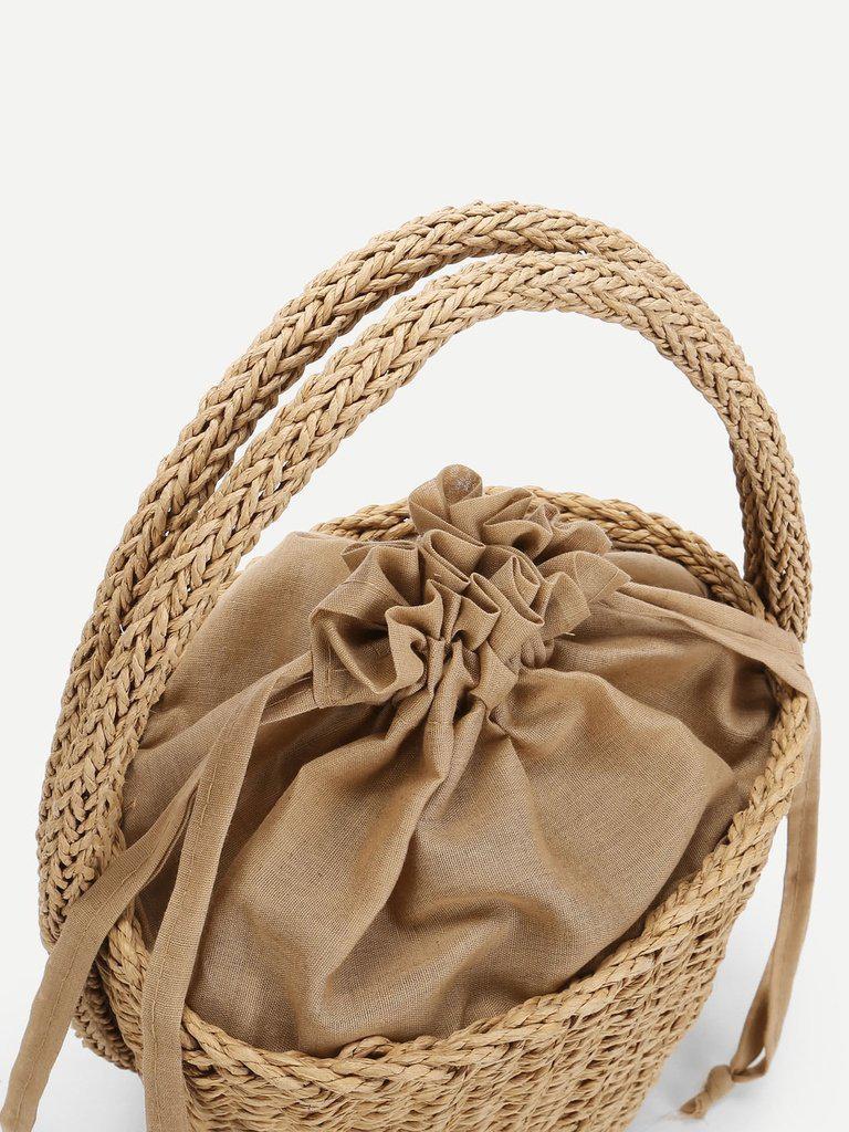 Straw Bucket Bag-accessories-Des Mess