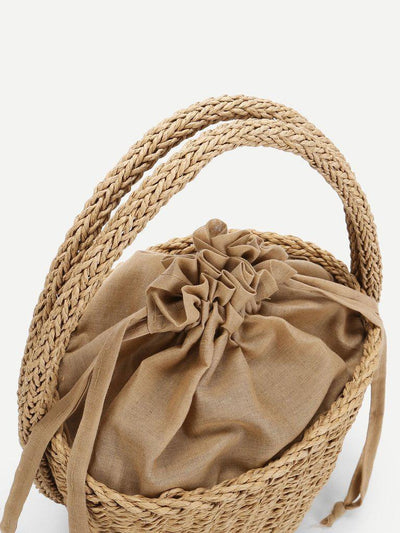 Straw Bucket Bag-accessories-Des Mess