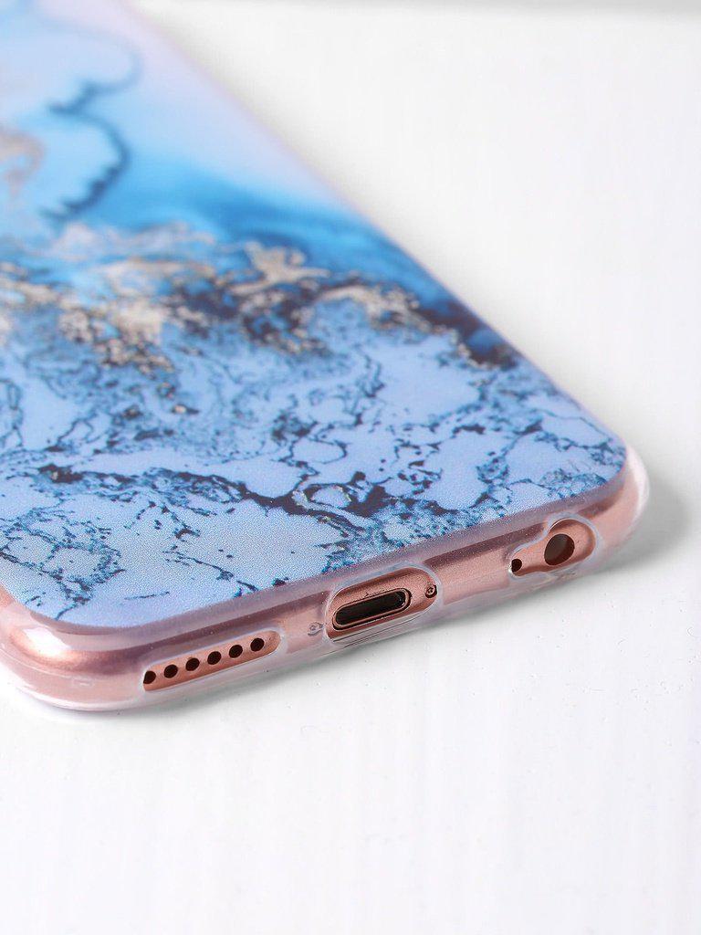 Blue Marble Print iPhone Case-others-Des Mess