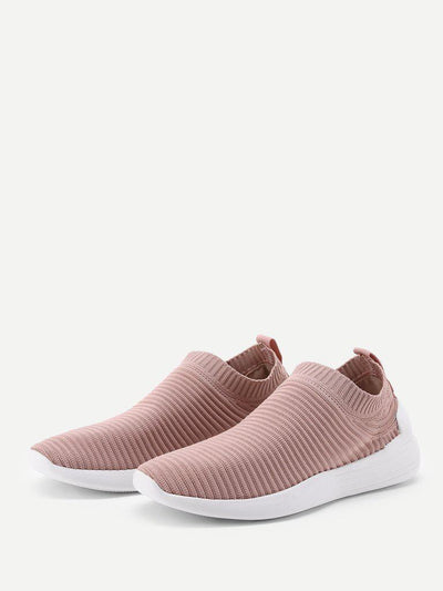 Knit Design Low Top Sneakers-shoes-Des Mess