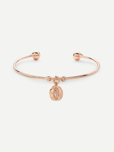 Charm Detail Cuff Bangle-jewelry-Des Mess