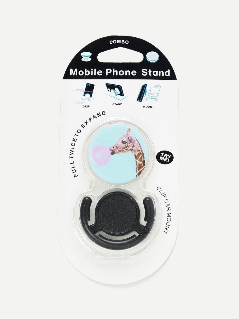 Giraffe Pattern Phone Gasbag Phone Holder-others-Des Mess
