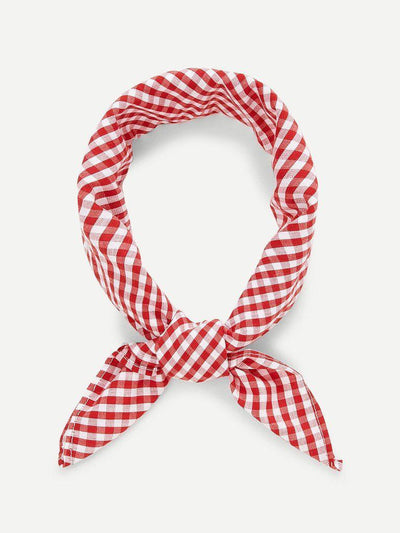 Gingham Pattern Bandana-accessories-Des Mess