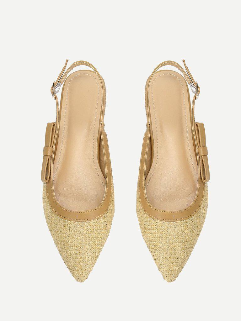 Pointed Toe Slingback Flats-shoes-Des Mess
