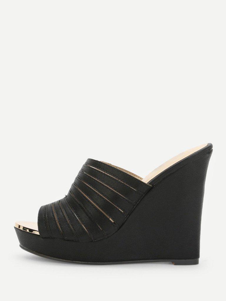 Strappy Platform Wedge Mules-shoes-Des Mess