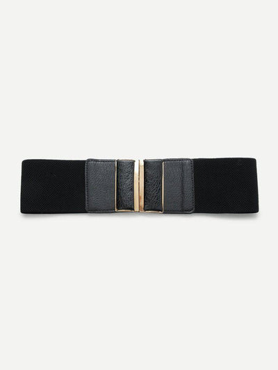 Contrast PU Wide Belt-accessories-Des Mess