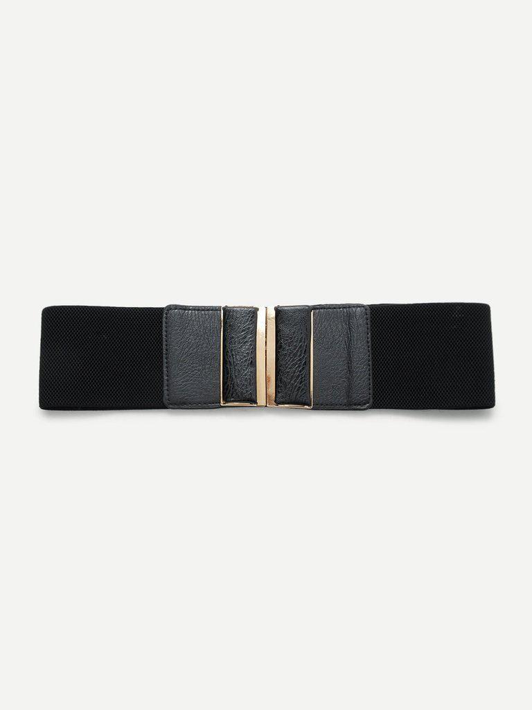 Contrast PU Wide Belt-accessories-Des Mess