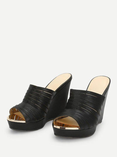 Strappy Platform Wedge Mules-shoes-Des Mess