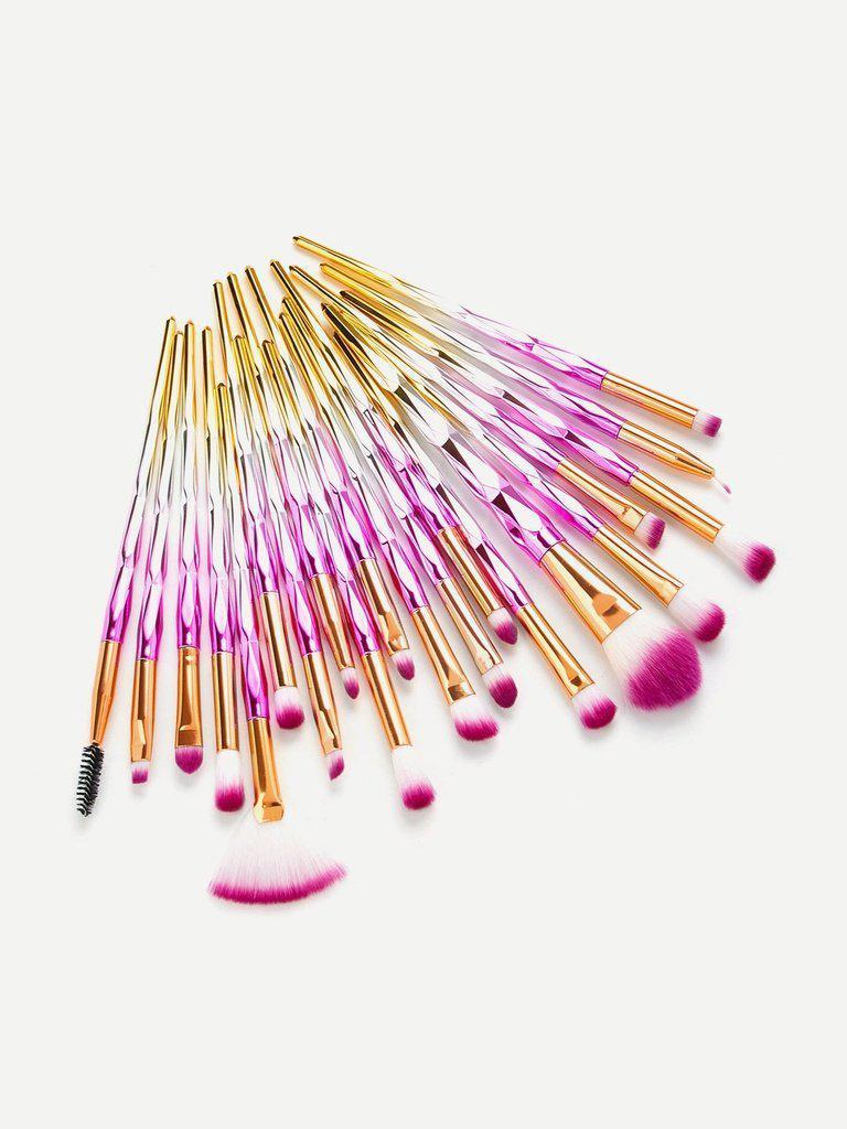 Ombre Handle Makeup Brush 20pcs-makeup-Des Mess