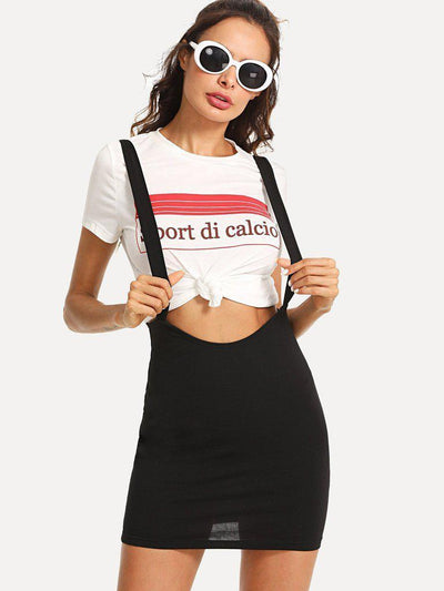 Slim Fit Pinafore Skirt-bottom-Des Mess