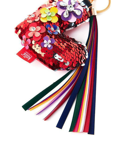 Sequin Heart Keychain With Tassel-others-Des Mess