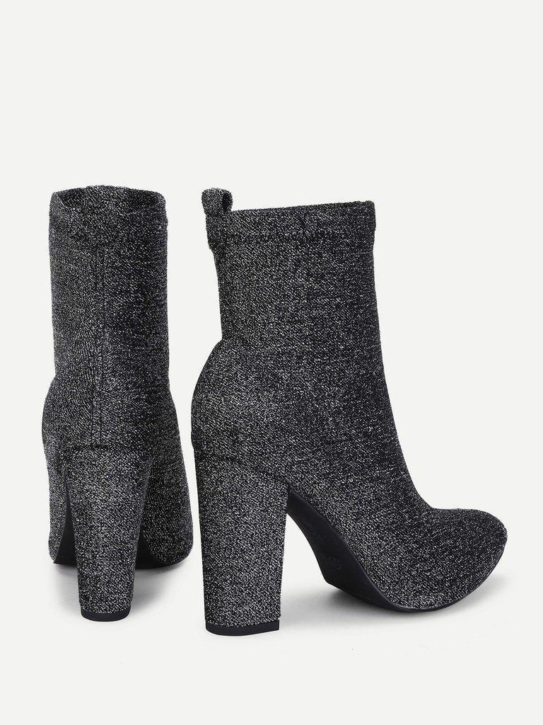 Almond Toe Block Heeled Ankle Boots-shoes-Des Mess
