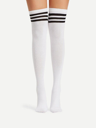 Striped Over The Knee Socks 2pairs-accessories-Des Mess