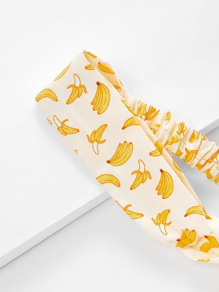 Banana Print Twist Headband-hair-Des Mess