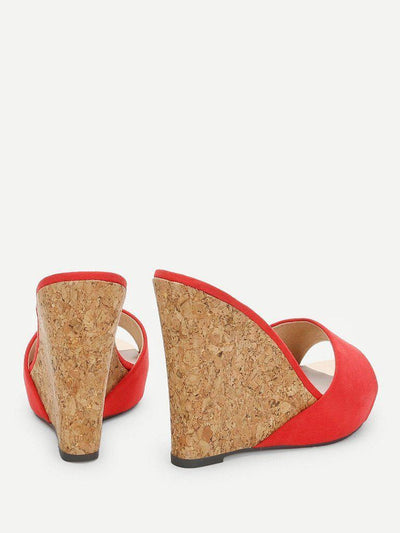 Suede Platform Wedge Mules-shoes-Des Mess