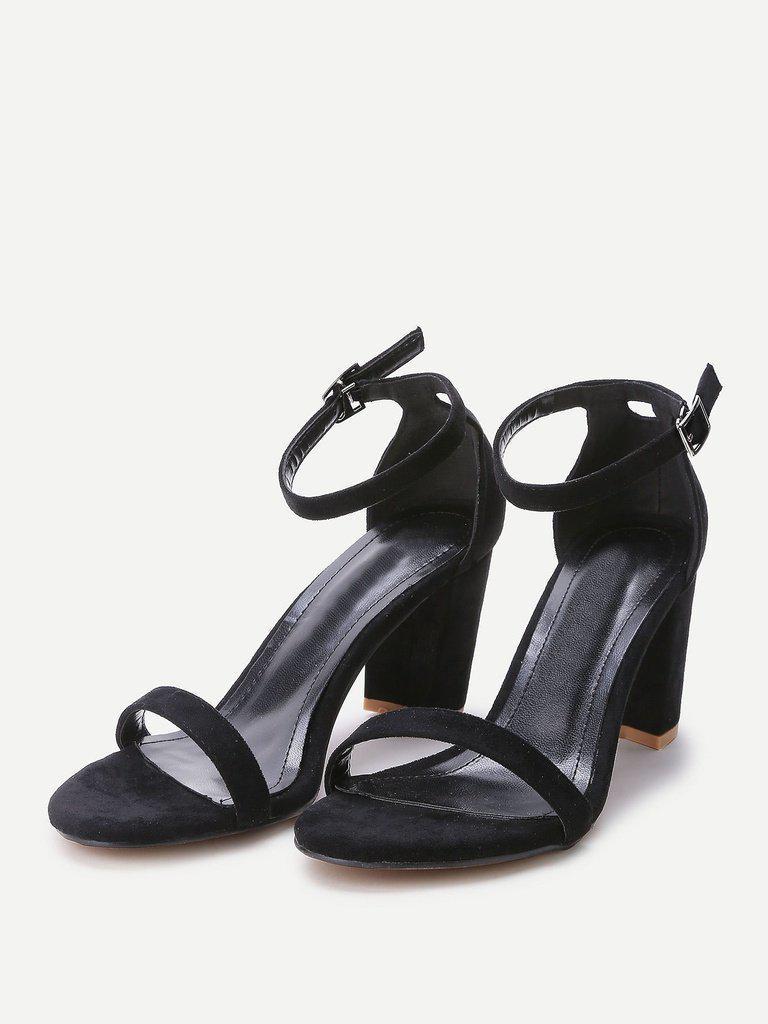 Two Part Block Heeled Sandals-shoes-Des Mess