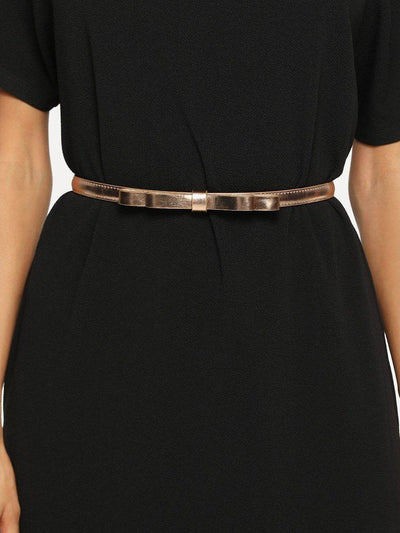Metallic Skinny Belt-accessories-Des Mess