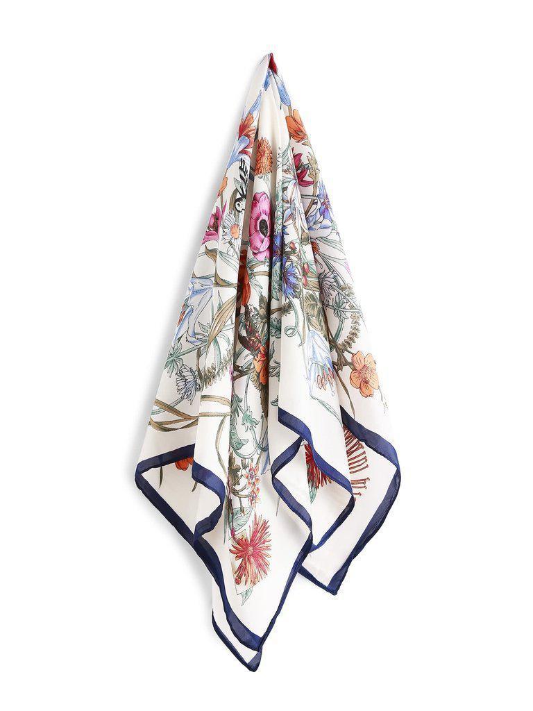 Calico Print Contrast Trim Bandana-accessories-Des Mess
