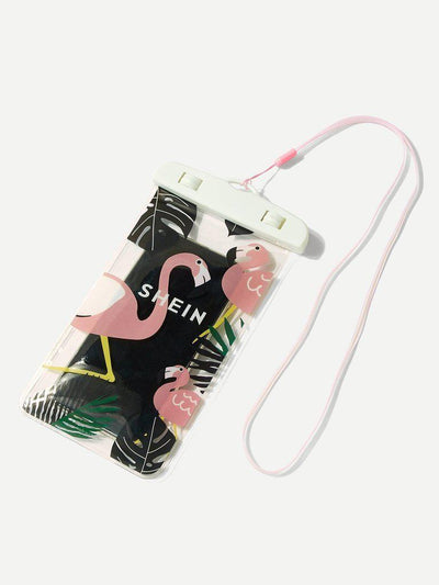 Flamingo Print Waterproof Pouch Bag-others-Des Mess