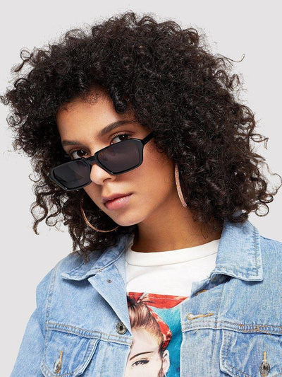 Plain Frame Mirror Lens Sunglasses-accessories-Des Mess