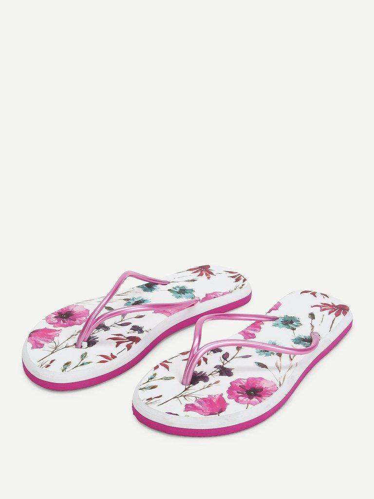 Floral Toe Post Sandals-shoes-Des Mess