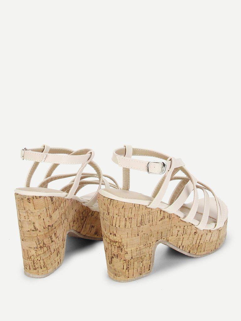 Strappy Platform Wedge Sandals-shoes-Des Mess