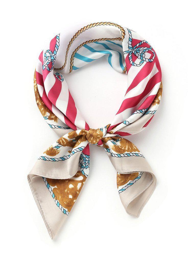 Graphic Print Satin Bandana-accessories-Des Mess
