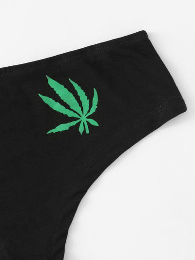 Leaf Print Panty-lingerie-Des Mess