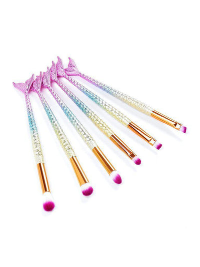 Fish Shaped Handle Makeup Brush 6pcs-makeup-Des Mess