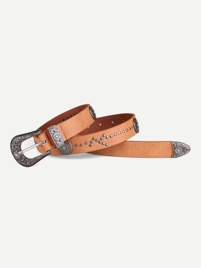 Eyelet Detail Western Belt-accessories-Des Mess