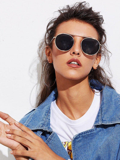 Top Bar Metal Frame Sunglasses-accessories-Des Mess