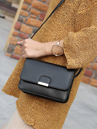 PU Flap Shoulder Bag-accessories-Des Mess