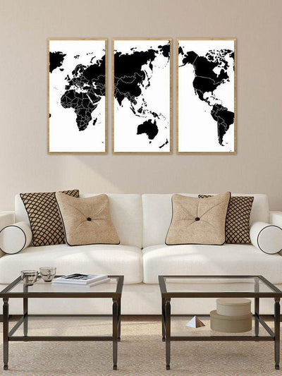 World Map Cloth Art 3pcs-others-Des Mess