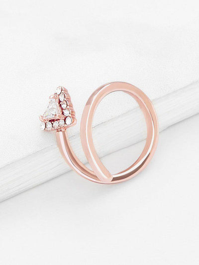 Rhinestone Triangle Design Wrap Ring-jewelry-Des Mess