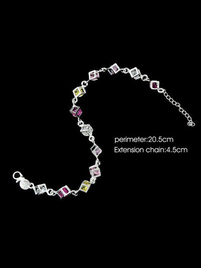 New Wrist Band Silver Color Bracelet--Des Mess