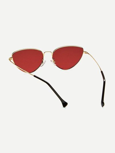 Oval Shaped Flat Lens Sunglasses-accessories-Des Mess