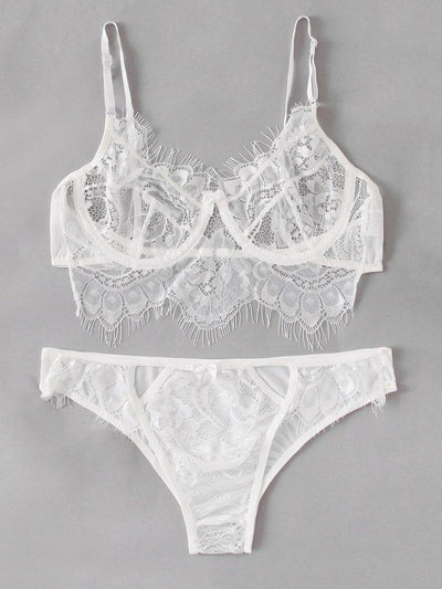 Eyelash Lace Lingerie Set-lingerie-Des Mess