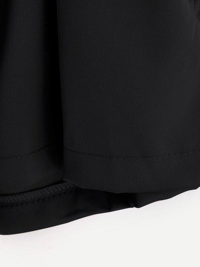 Frill Waist Self Tie Shorts-bottom-Des Mess